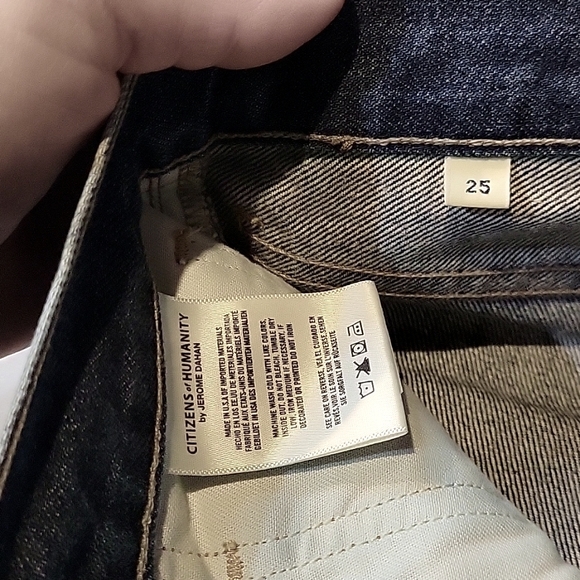 Citizens of humanity Gia ankle straight leg size 25 indigo blue pin tuck rigid - Picture 8 of 16